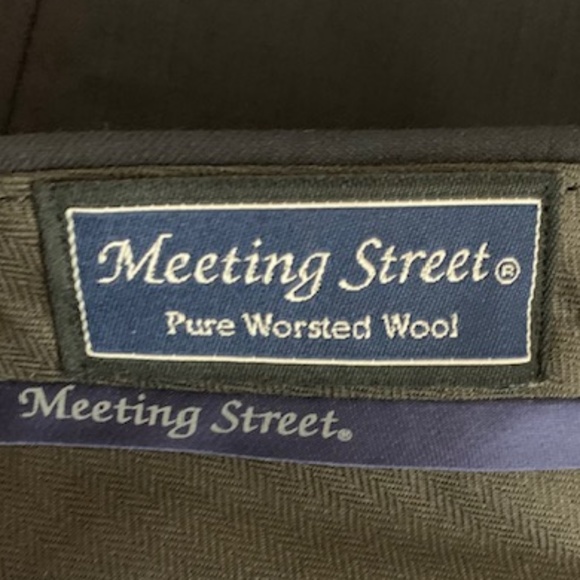 Meeting Street Navy 100% Worsted Wool Dress Slacks - Picture 7 of 8